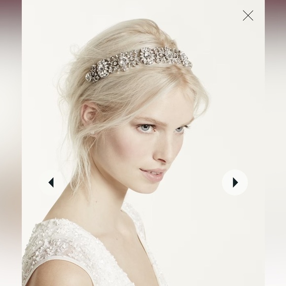 Stunning Opulent Crystal Silver Headband Bride Formal Quinceanera Party … - Picture 1 of 12